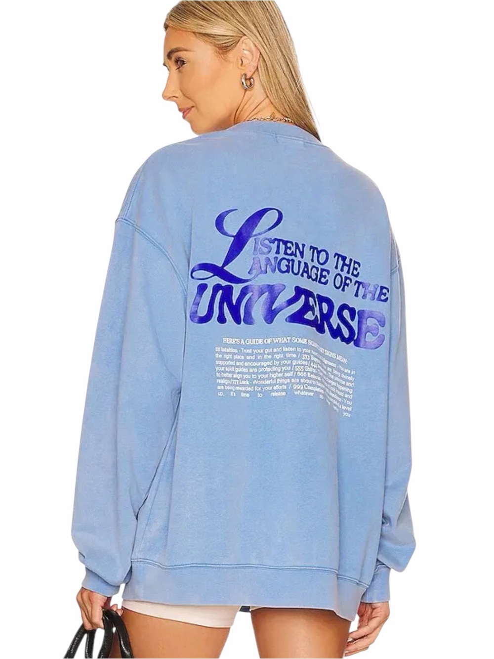 The Mayfair Group Sweatshirt Women’s XS Blue Language Of The Universe Crewneck